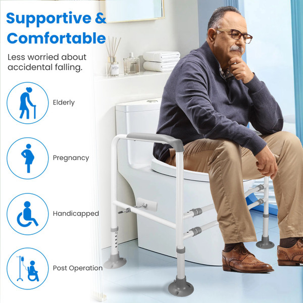 NewHome™ Adjustable Safety Rails for Toilets product image