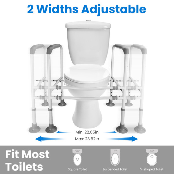 NewHome™ Adjustable Safety Rails for Toilets product image
