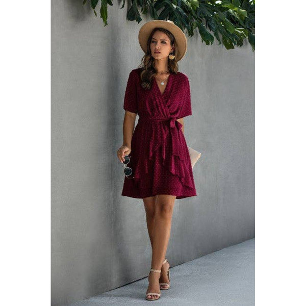 Women's Ruffle Romance Wrap Dress product image