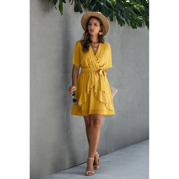Women's Ruffle Romance Wrap Dress product image