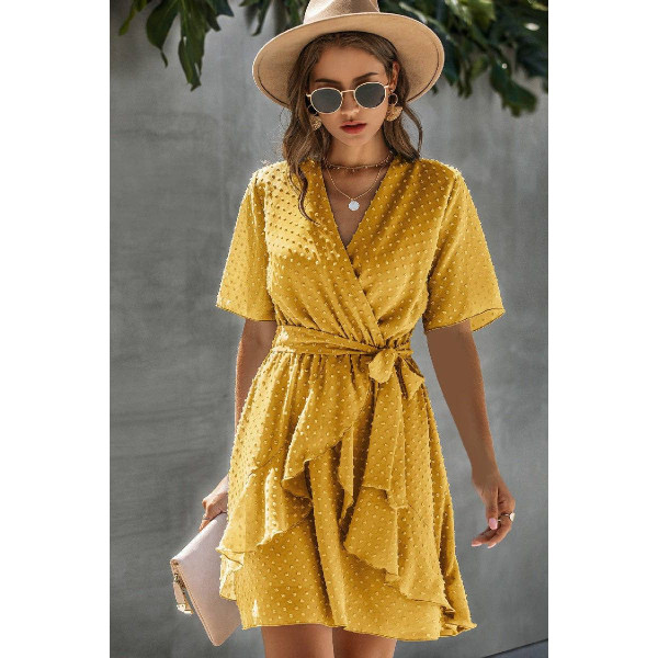 Women's Ruffle Romance Wrap Dress product image