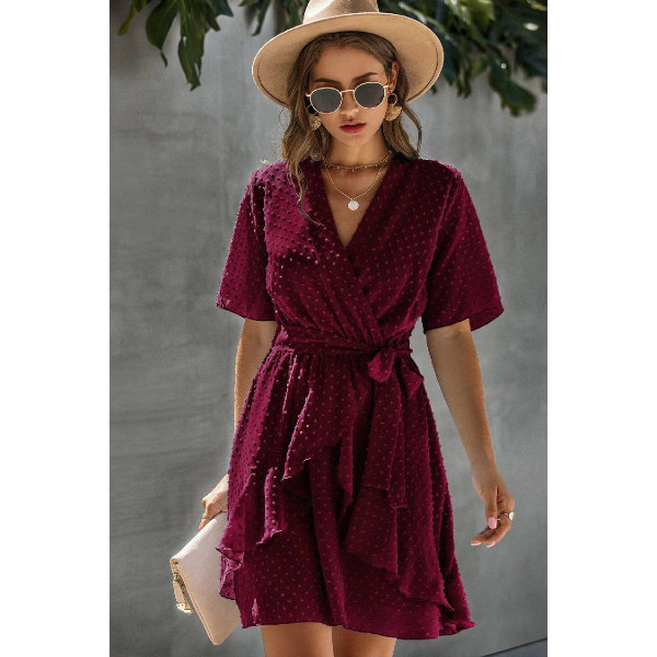 Women's Ruffle Romance Wrap Dress product image
