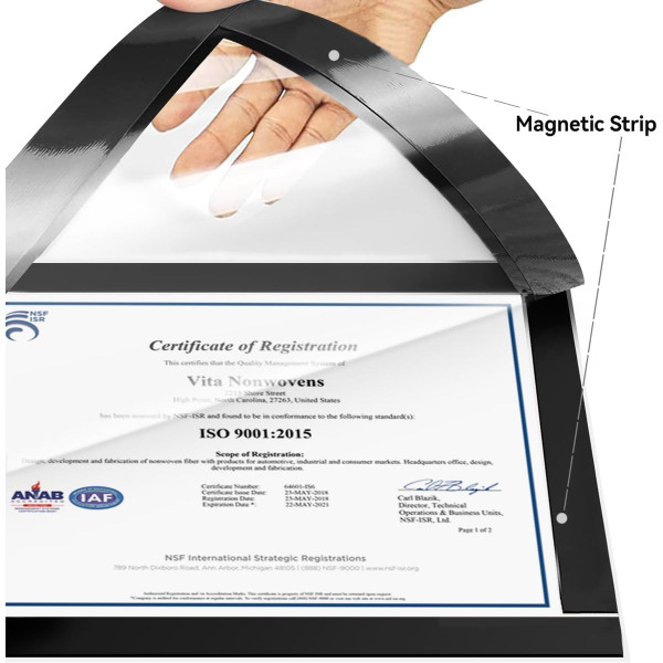 8.5 x 11-Inch Double-Sided Magnetic Sign Holder Windows Display (6-Pack) product image