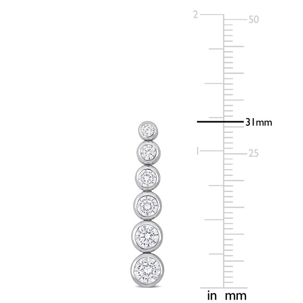 5-Carat Cubic Zirconia Silver Drop  Earrings product image