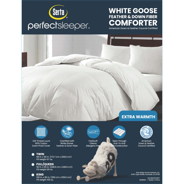 Serta Goose Feather and Down Fiber Comforter product image