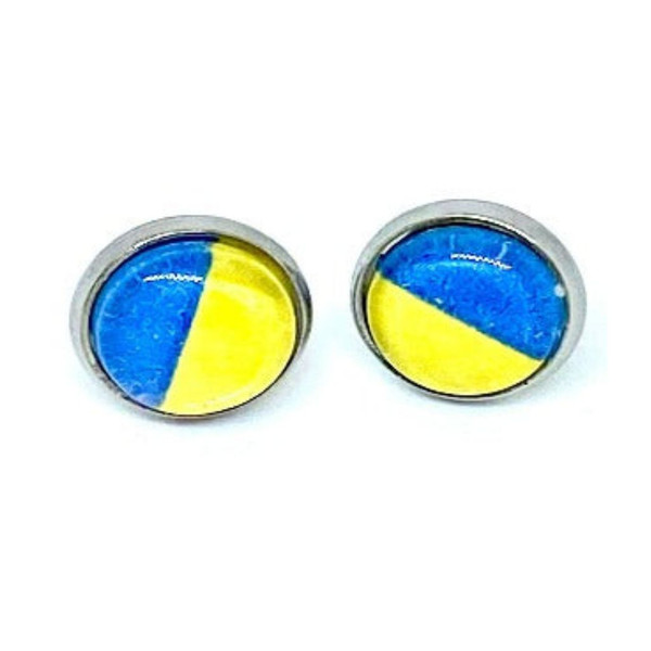Stand with Ukraine Stud Earrings product image