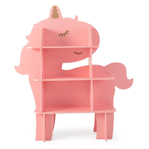 Child's 3-Shelf Unicorn Bookcase and Toy Storage  product image