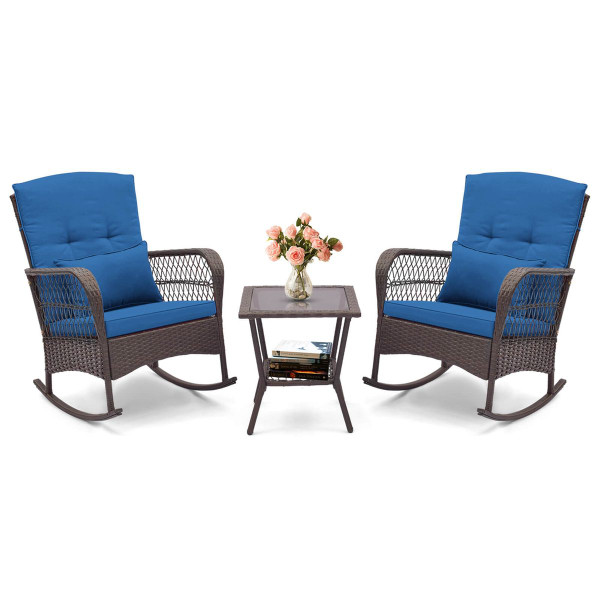 3- Piece Patio Rocker Set with Coffee Table product image