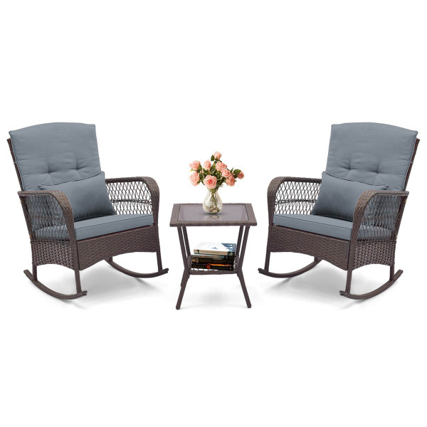 3- Piece Patio Rocker Set with Coffee Table product image