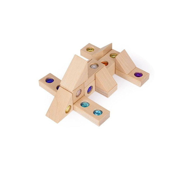 Wooden Gem Building Blocks Set (50-Piece) product image