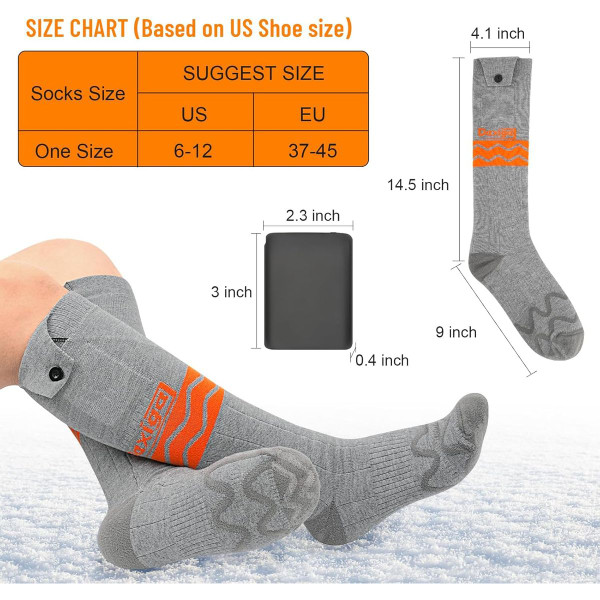 Unisex Rechargeable Electric Heated Socks product image