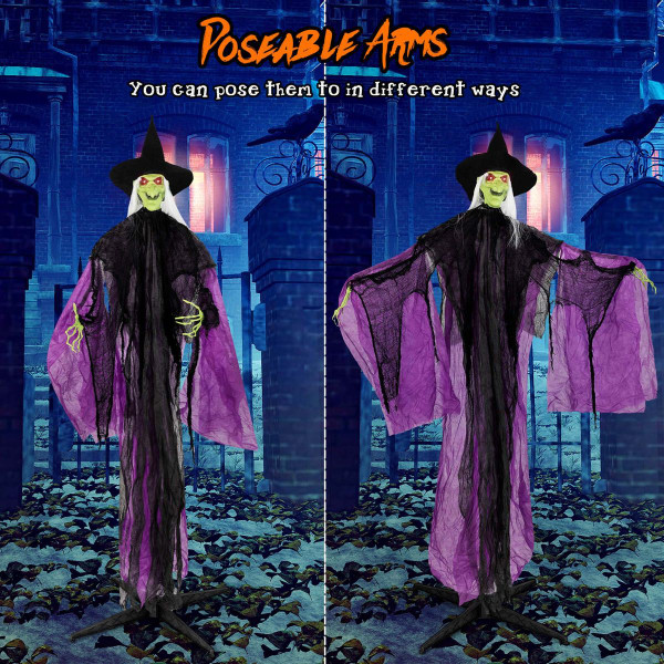 7.2 FT Halloween Animatronic Witch with Spooky Sounds product image