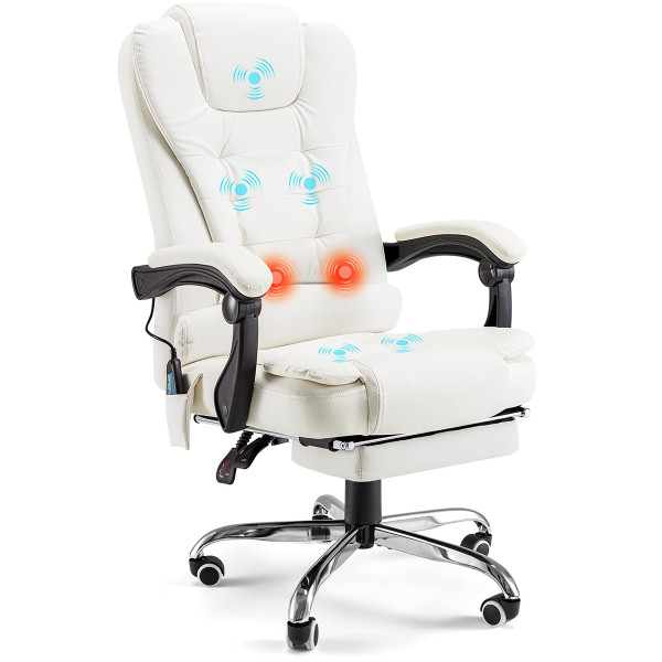 Ergonomic Office Chair with Heat and 7Point Massage Pick Your Plum