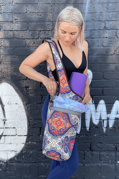 Yoga Mat Carrying Tote Bag with Large Pockets product image
