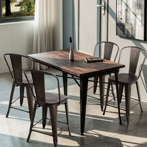 Tolix Style Metal Dining Chairs (Set of 4) product image