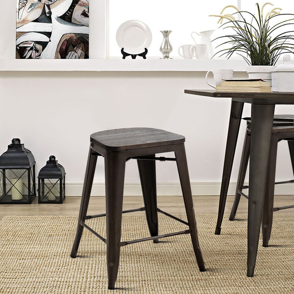 Tolix Style Metal Dining Chairs (Set of 4) product image