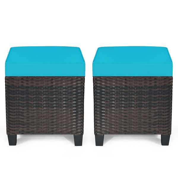 Rattan Cushioned Ottoman (2-Pack) product image