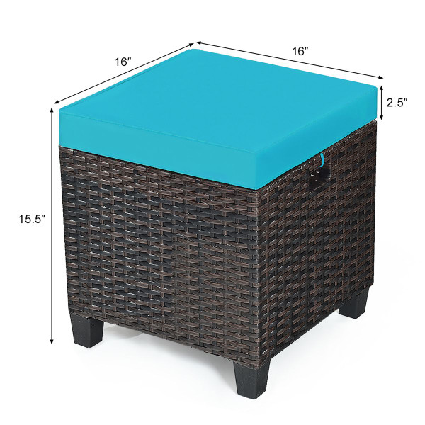 Rattan Cushioned Ottoman (2-Pack) product image
