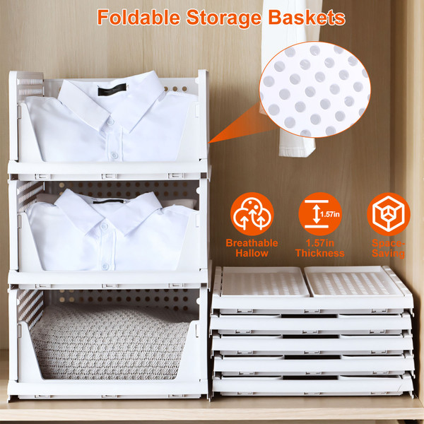Plastic Stacking Collapsible Storage Box (4-Pack) product image