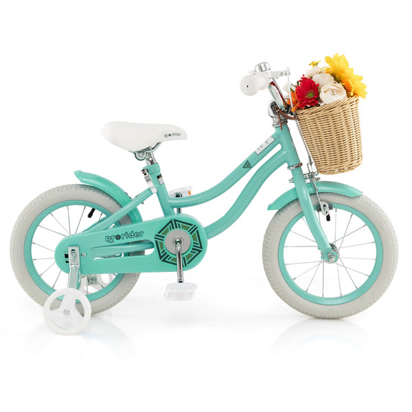 Adjustable Child's Bike with Training Wheels and Basket  product image