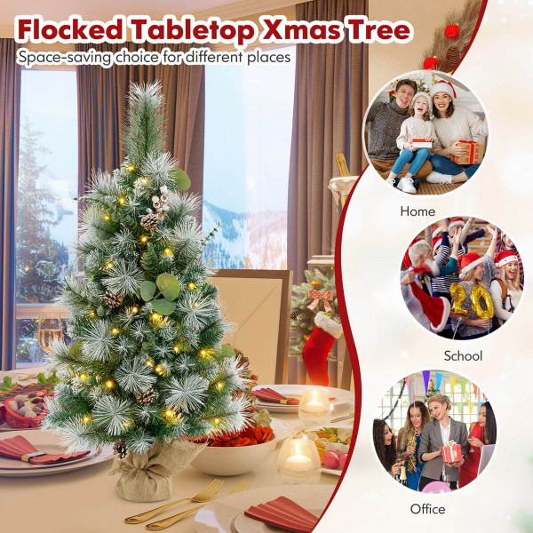 3-Foot Artificial Christmas Tree with 98 Branch Tips (1 or 2-Pack) product image