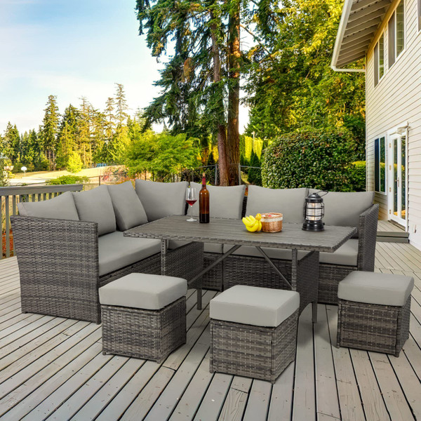 54-Inch Wicker Outdoor Dining Table product image