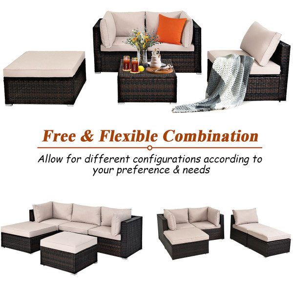 Rattan Patio Furniture Set (5-Pieces) product image