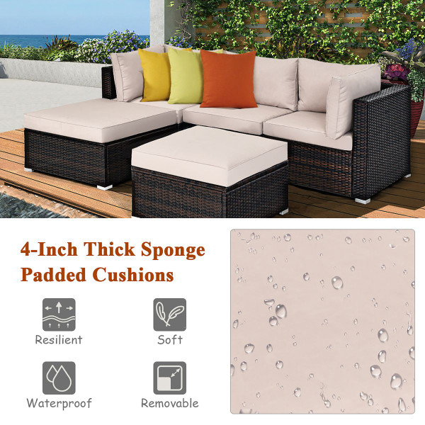 Rattan Patio Furniture Set (5-Pieces) product image