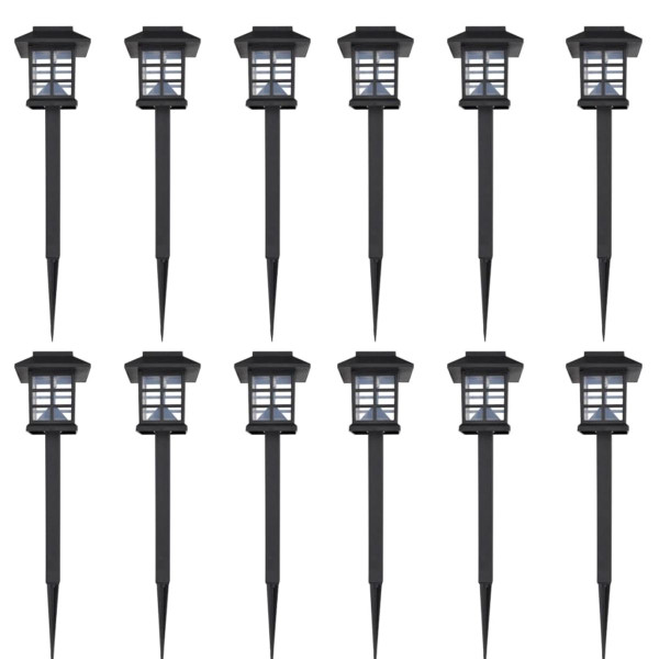Outdoor Solar Lamp LED Light Set 12 pcs with Spike 3.4"x3.4"x15" product image