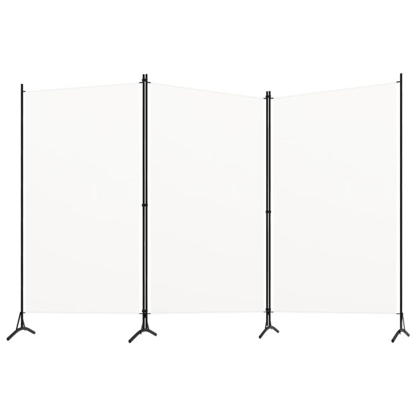 3-Panel Room Divider White 102.4"x70.9" Fabric product image