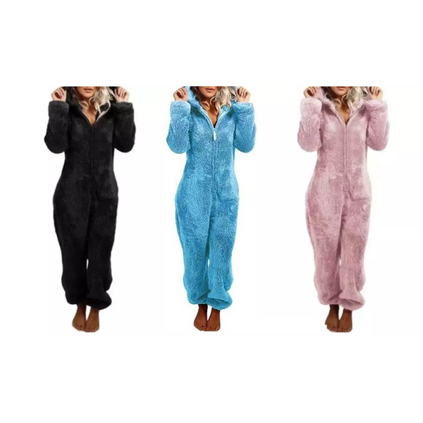 Women's Sherpa  Onesie PJ Jumpsuit  product image