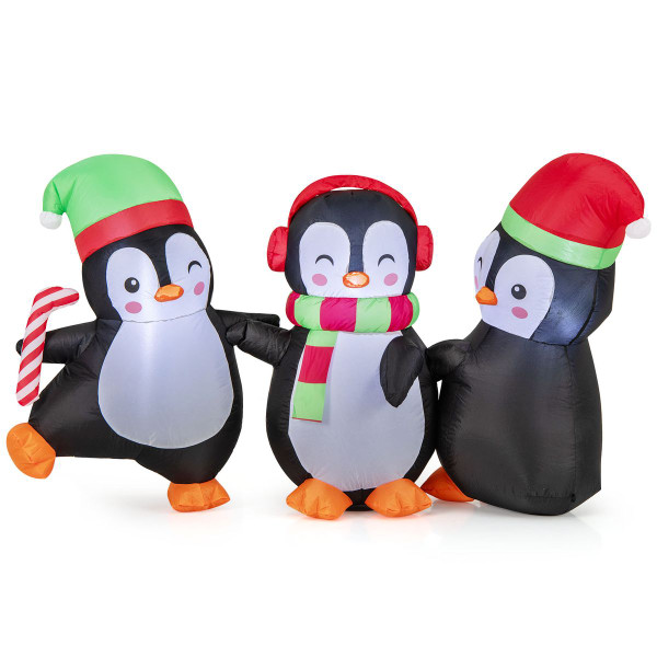 Christmas Inflatable Penguins Family with Built-in LED Lights product image
