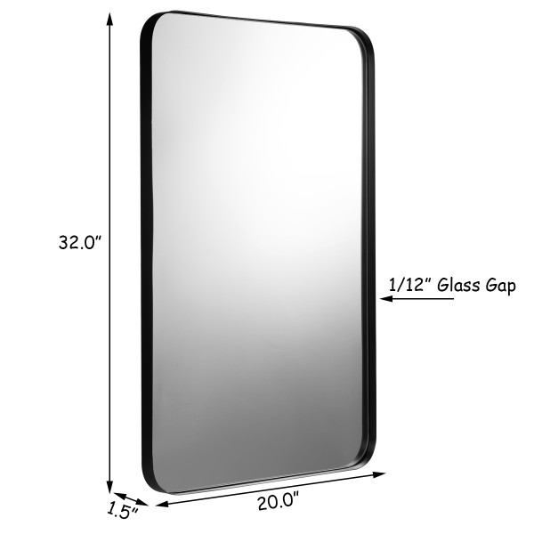 32 x 20-Inch Metal Frame Wall-Mounted Rectangle Mirror product image