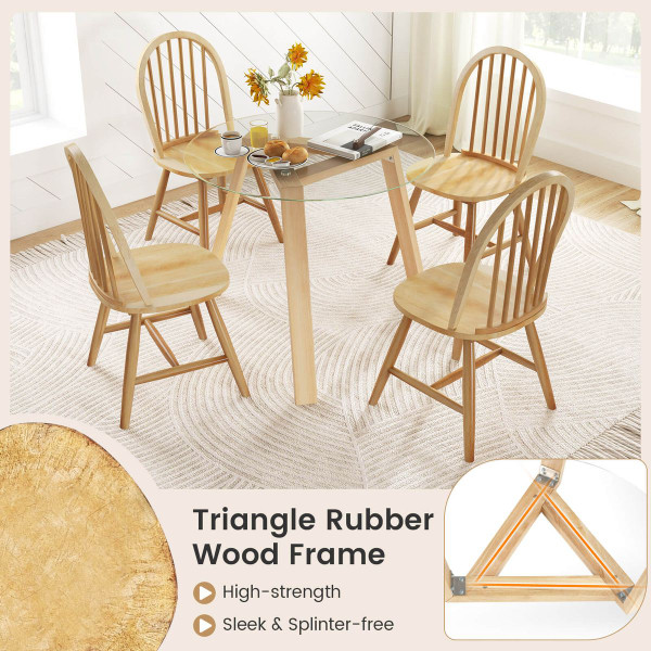 3-Piece Round Table Dining Set With Chairs product image