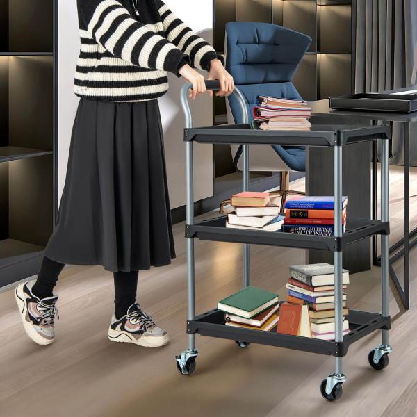 3-Layer Utility Rolling Cart with Lockable Universal Wheels  product image