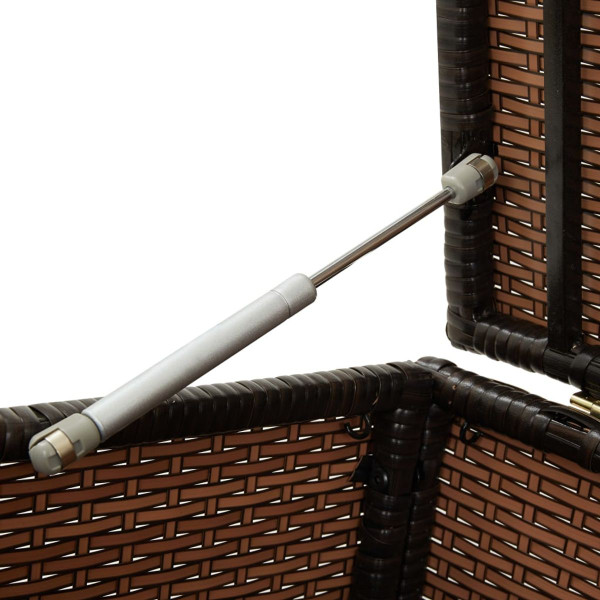 Patio Storage Box Poly Rattan 39.3"x19.6"x19.6" Brown product image