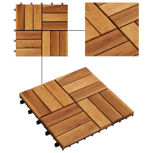 Decking Tiles 11.8"x11.8" Acacia Set of 20 product image
