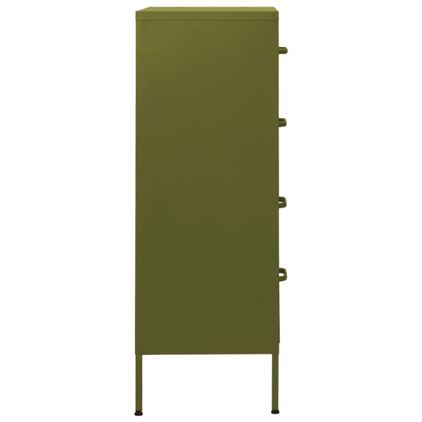 Chest of Drawers Olive Green 31.5"x13.8"x40" Steel product image