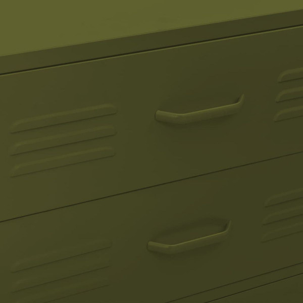 Chest of Drawers Olive Green 31.5"x13.8"x40" Steel product image