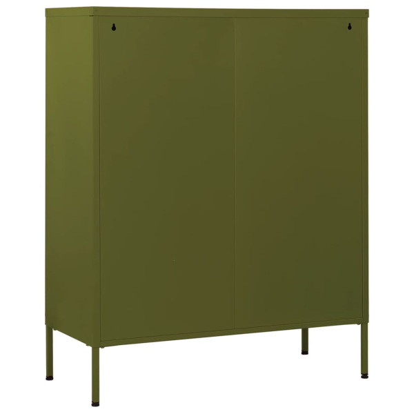 Chest of Drawers Olive Green 31.5"x13.8"x40" Steel product image