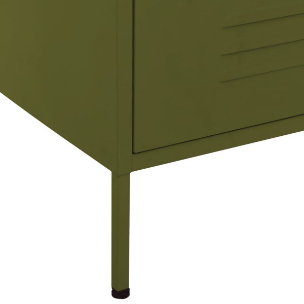 Chest of Drawers Olive Green 31.5"x13.8"x40" Steel product image
