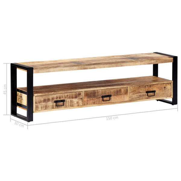 TV Stand 59.1"x11.8"x17.7" Solid Wood Mango product image