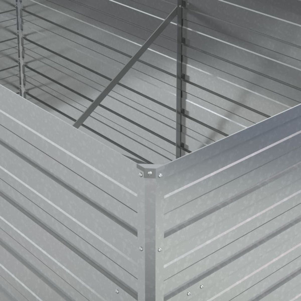 Garden Raised Bed 63"x31.5"x30.3" Galvanized Steel Silver product image