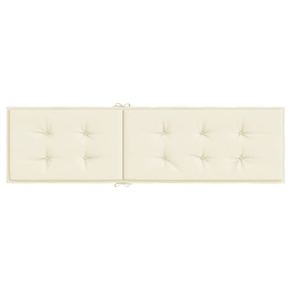 Deck Chair Cushion Cream (29.5"+41.3")x19.7"x1.6" product image