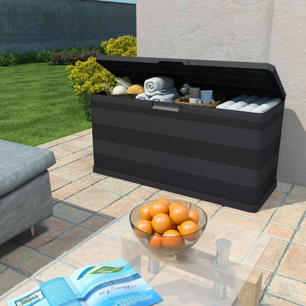 Patio Storage Box Black 46.1"x17.7"x22" product image
