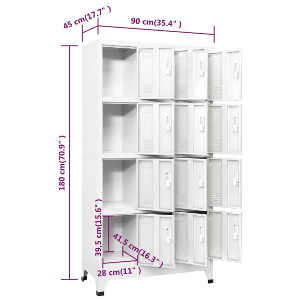 Locker Cabinet with 12 Compartments 35.4"x17.7"x70.9" product image