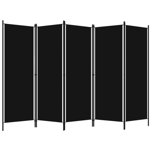 5-Panel Room Divider Black 98.4"x70.9" product image