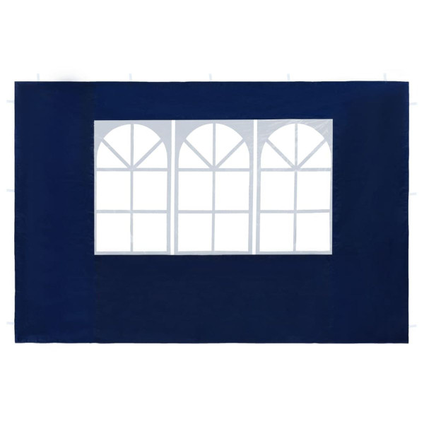 Party Tent Sidewall 2 pcs with Window PE Blue product image