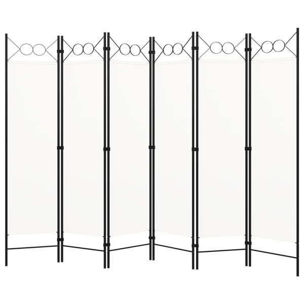 6-Panel Room Divider White 94.5"x70.9" product image