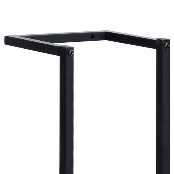 Towel Rack Black 9.8"x7.9"x37.4" Iron product image